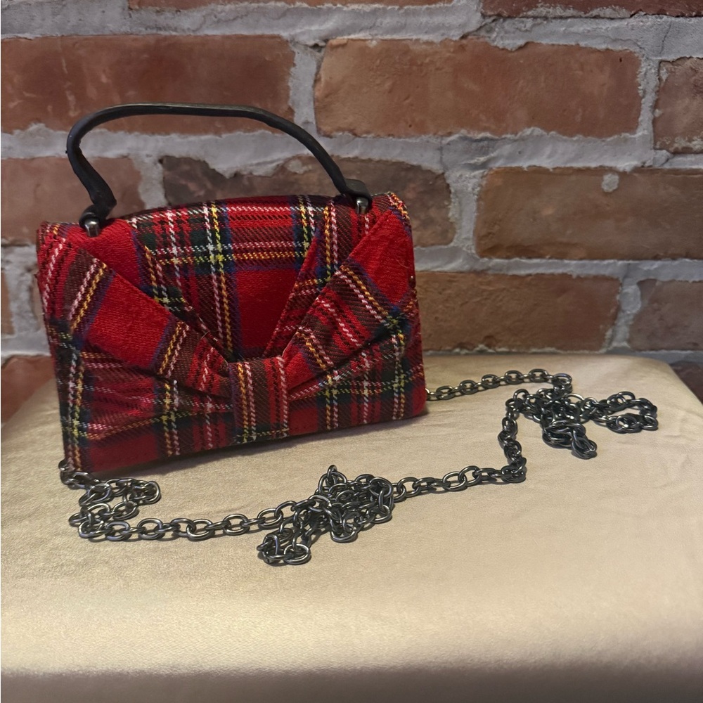 Betsey Johnson Red Clutch with Chain Strap